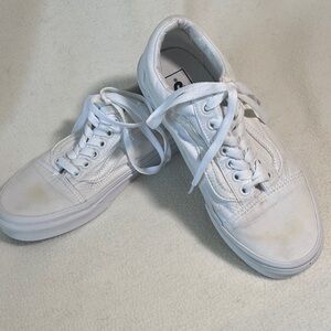 Vans White Sneakers Women’s 9, Men’s 7.5